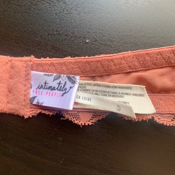 Intimately Free People Boho Peach/Bright Copper Galloon Unpadded Bralette Size S - Picture 5 of 5